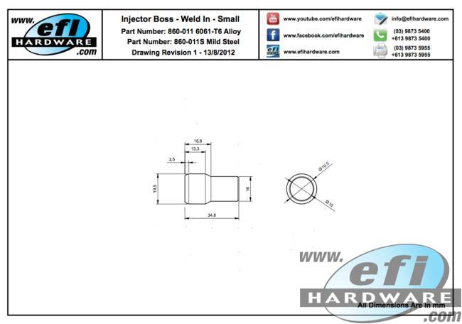 Weld In Injector Boss 860-011