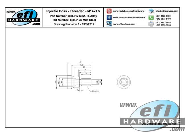 Injector Boss Threaded