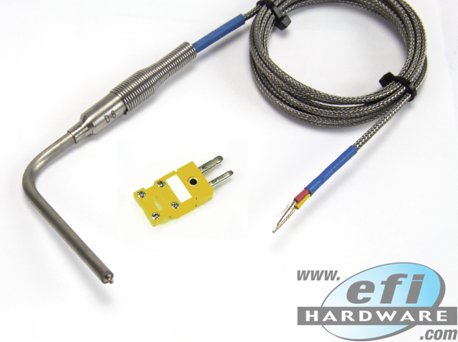 K-Type EGT Sensors With Adjustable Clamp (27-51mm) & Insert Length - For Temperature Monitoring