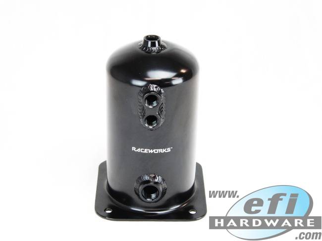 Raceworks 2.8 Litre Twin Pump Surge Tank Kit – Black – With Walbro 525 Pump