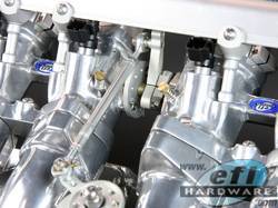 Chev Small Block Cross Ram Manifold Fuel Rail Detail