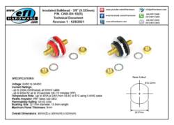 3/8" Insulated Bulkhead Firewall Stub